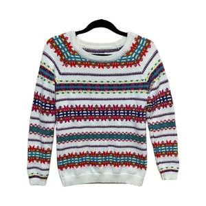 *SALE**** Old Navy colorful striped patterned crewneck sweater size small